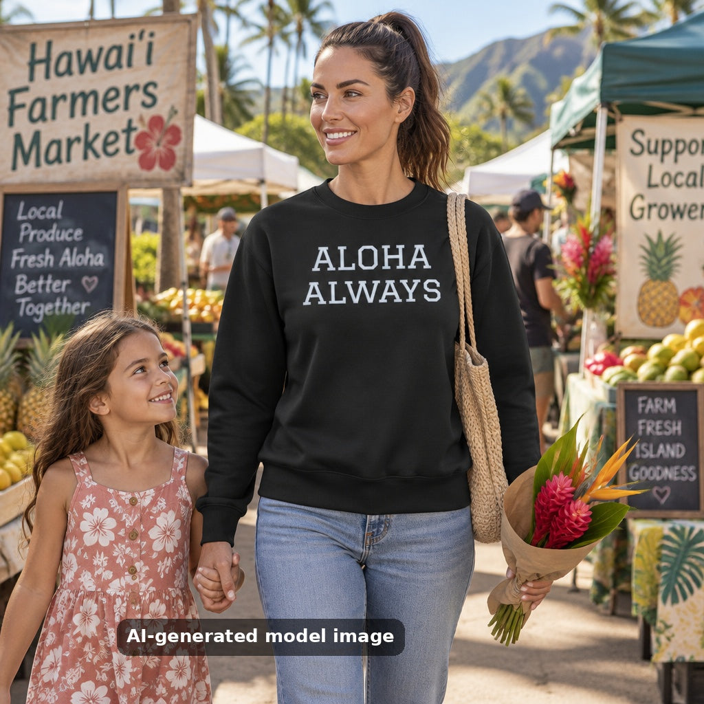 Aloha Always Crewneck — lifestyle photo