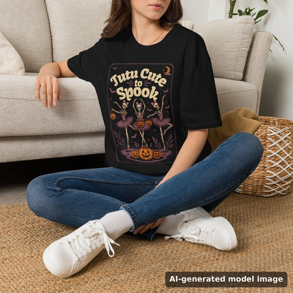 Tutu Cute to Spook T-Shirt | Halloween Ballet Pumpkin Bats