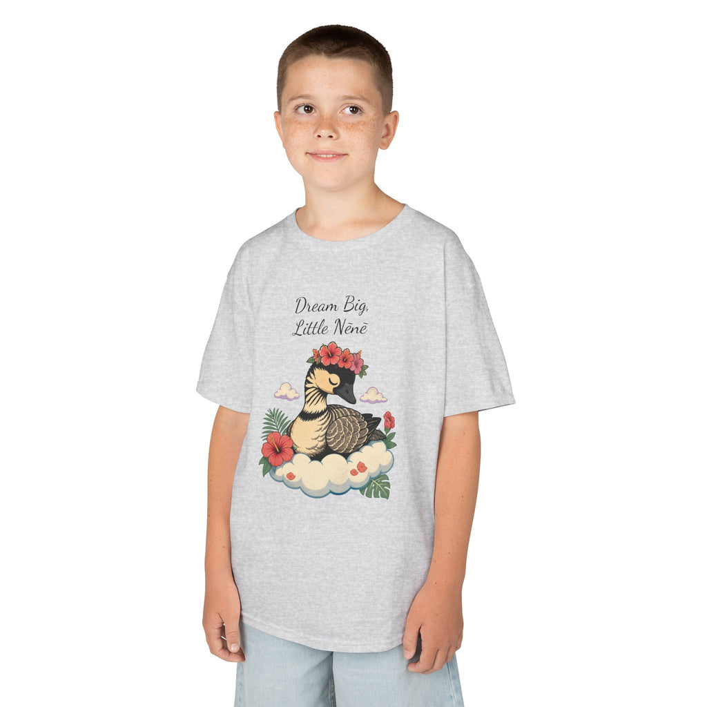 Kids Tee — “Dream Big Little Nēnē” Hawaiian Goose Graphic