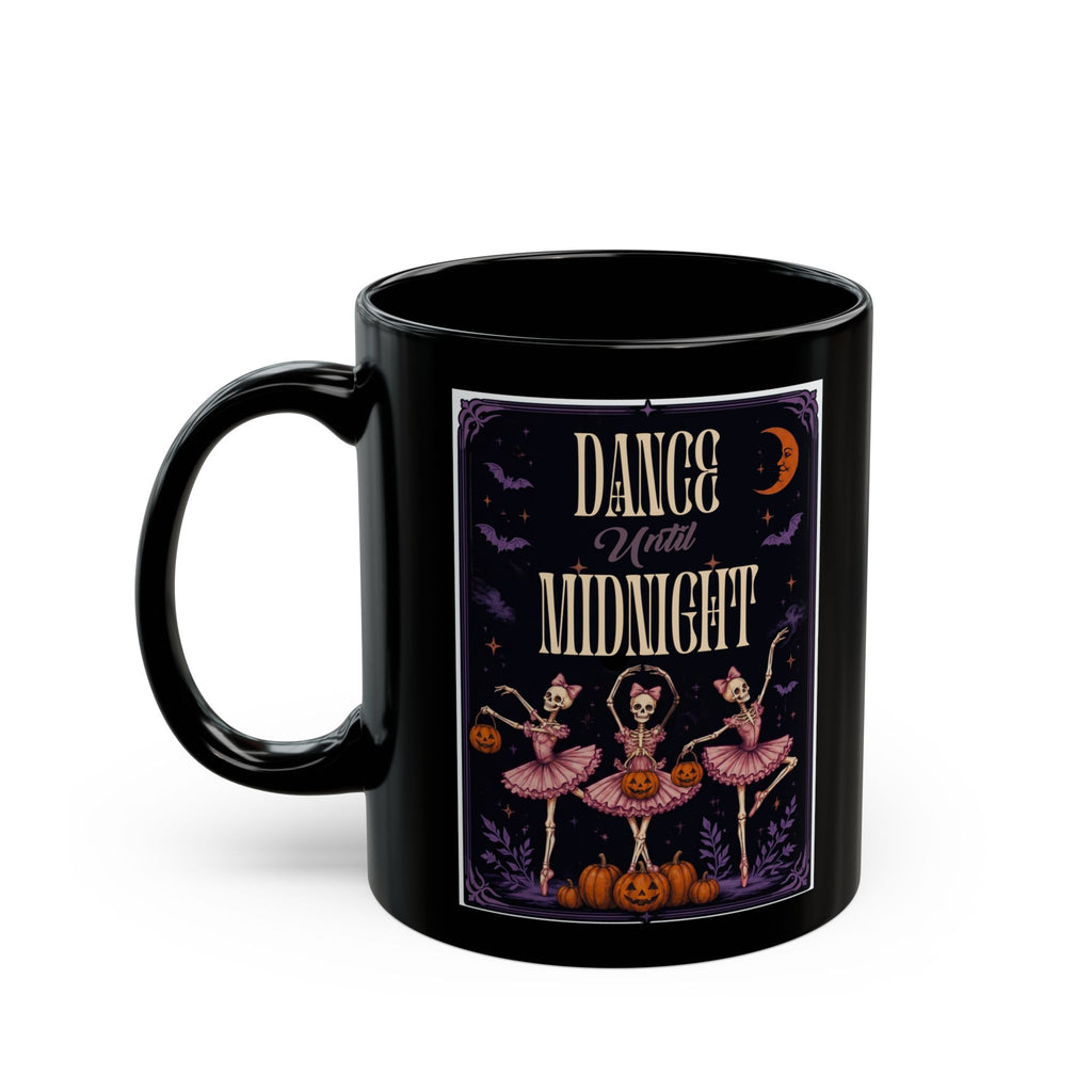 Dance Until Midnight Halloween Mug – Ballerina Skeletons