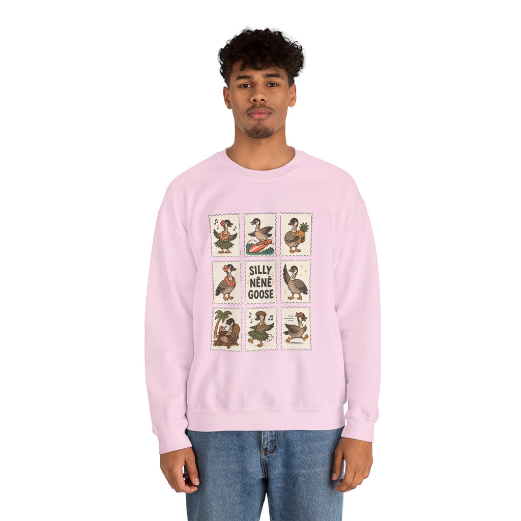 Silly Nēnē Goose Stamp Crewneck – Vintage Hawaiian