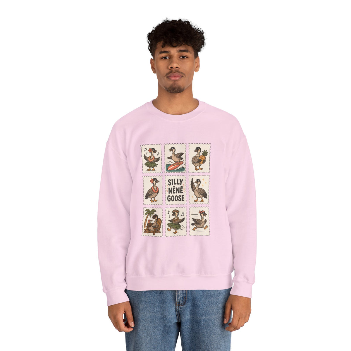 Silly Nēnē Goose Stamp Crewneck – Vintage Hawaiian
