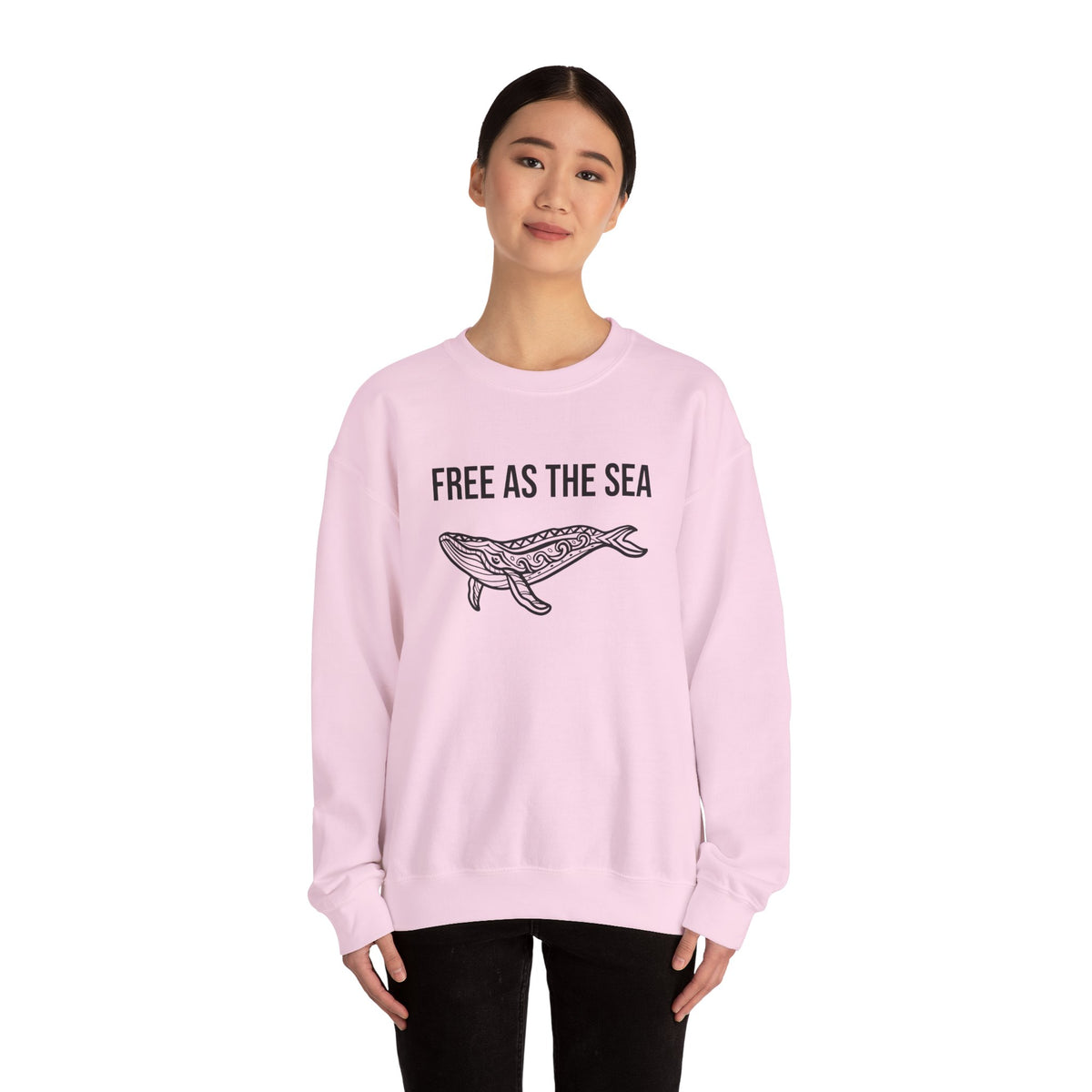 Free As The Sea Whale Sweatshirt – Tribal Ocean Design