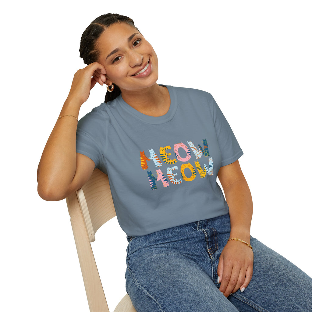 Meow Meow T-Shirt – Cute Cartoon Cats Graphic Tee