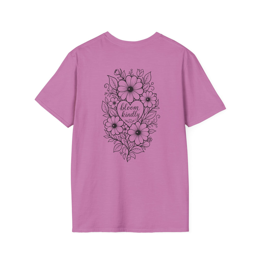 Bloom Kindly Floral Heart T-Shirt – Daisy Line Art