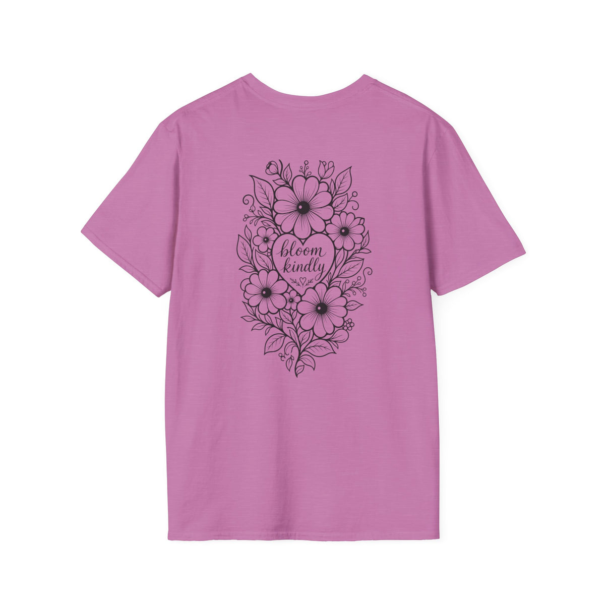 Bloom Kindly Floral Heart T-Shirt – Daisy Line Art