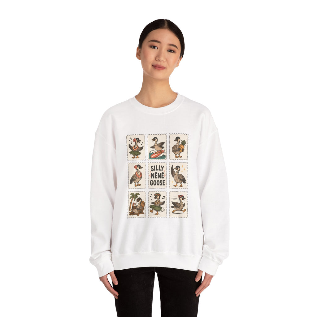 Silly Nēnē Goose Stamp Crewneck – Vintage Hawaiian