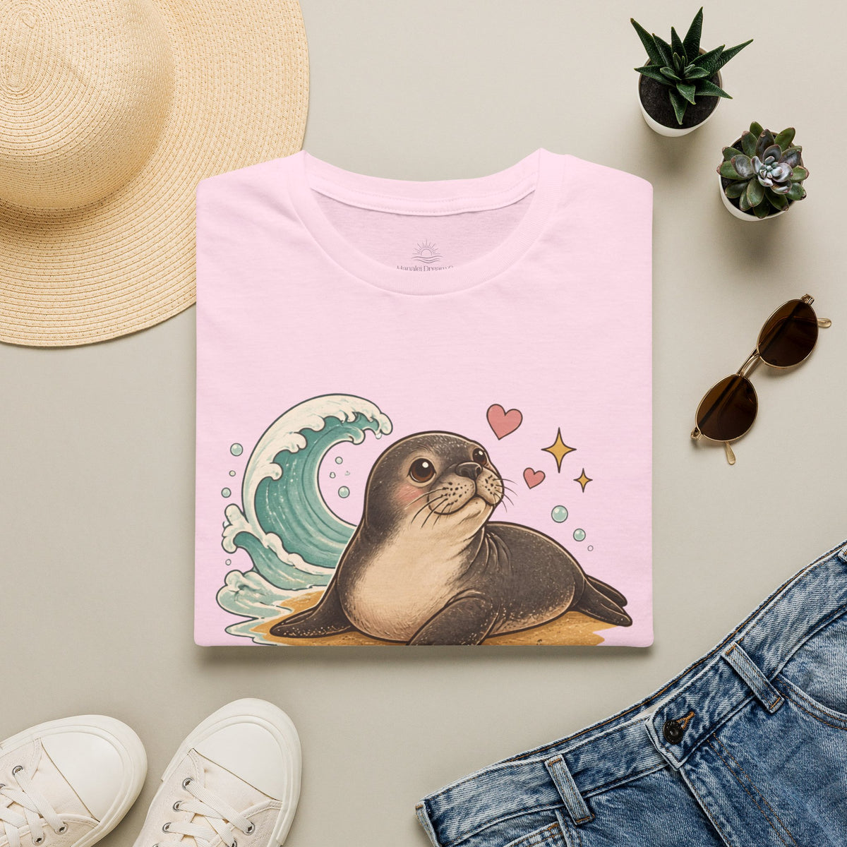 Hawaiian Monk Seal Graphic Shirt – Cute Ocean Design