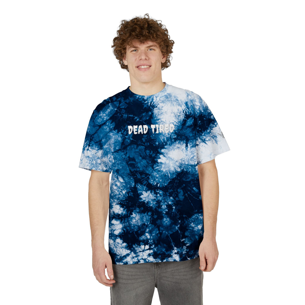 Embroidered "Dead Tired" Tie-Dye Spiral T-Shirt