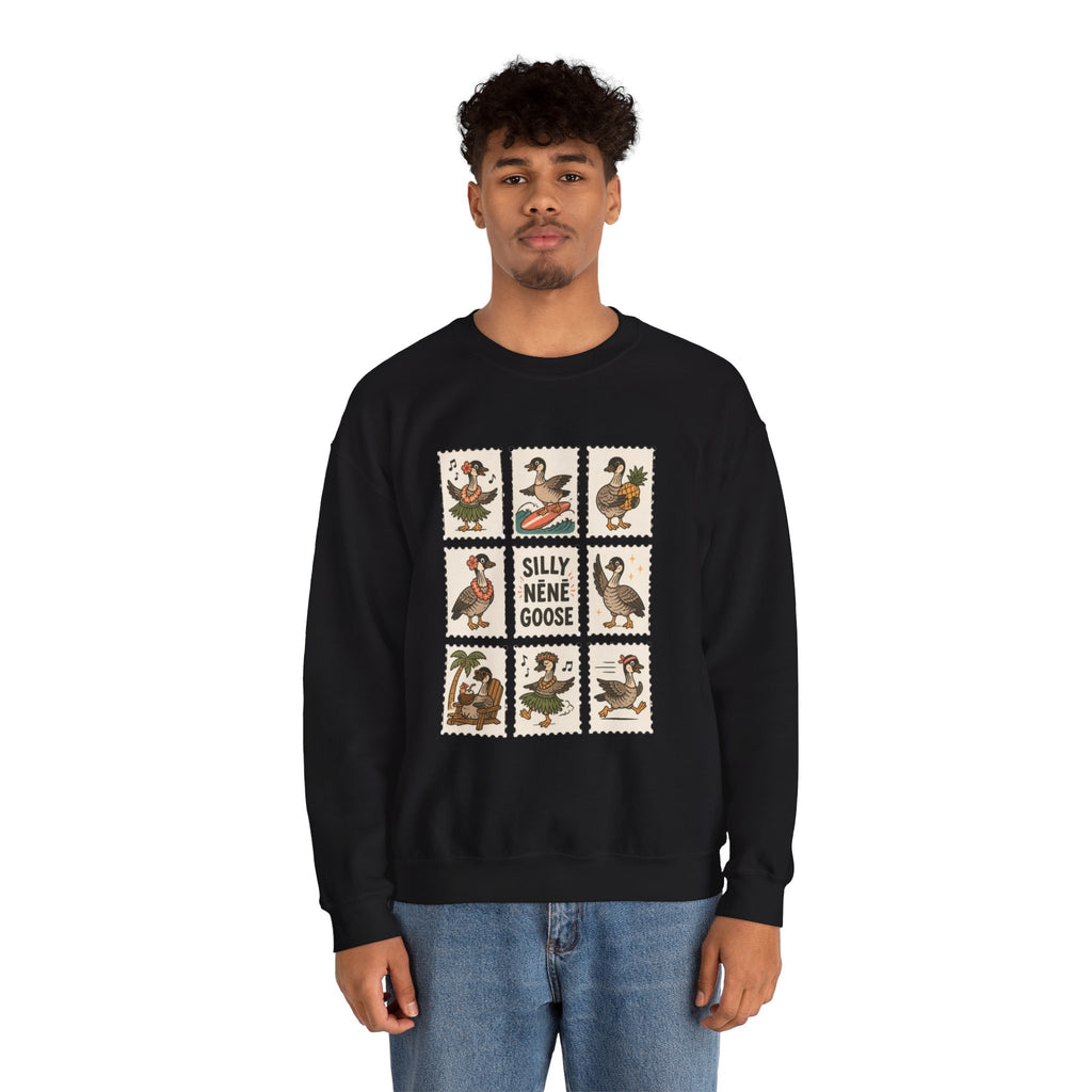 Silly Nēnē Goose Stamp Crewneck – Vintage Hawaiian