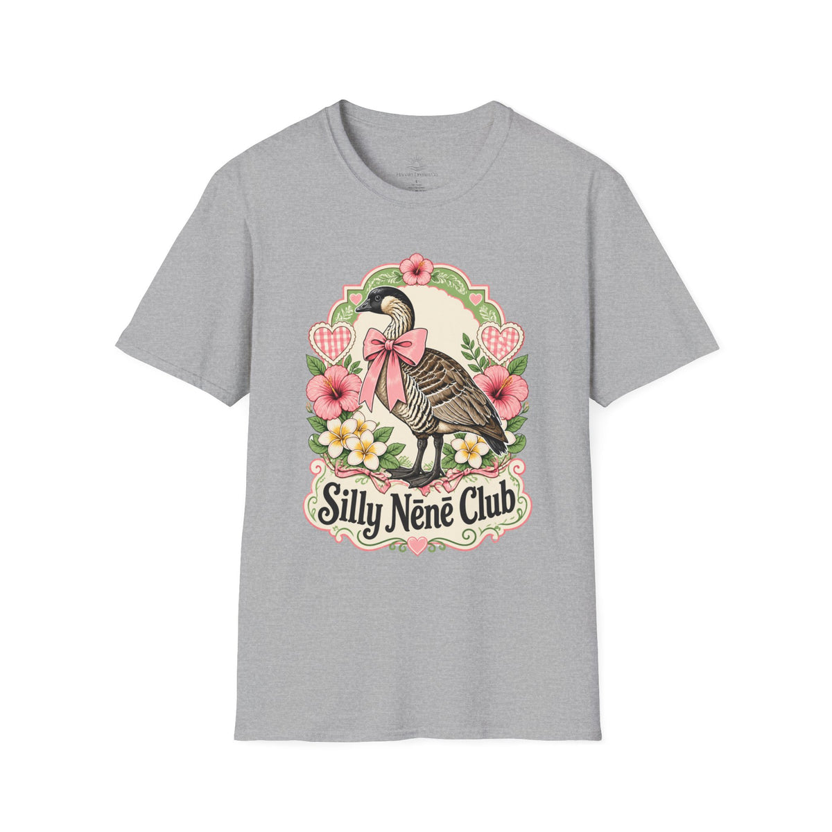 Silly Nēnē Club T-Shirt — Retro Hawaiian Goose Floral