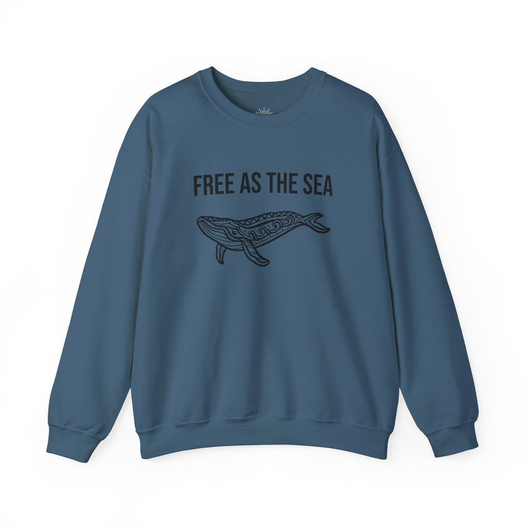 Free As The Sea Whale Sweatshirt – Tribal Ocean Design