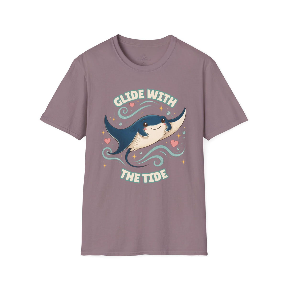 Manta Ray T-Shirt, Glide With the Tide Ocean Graphic