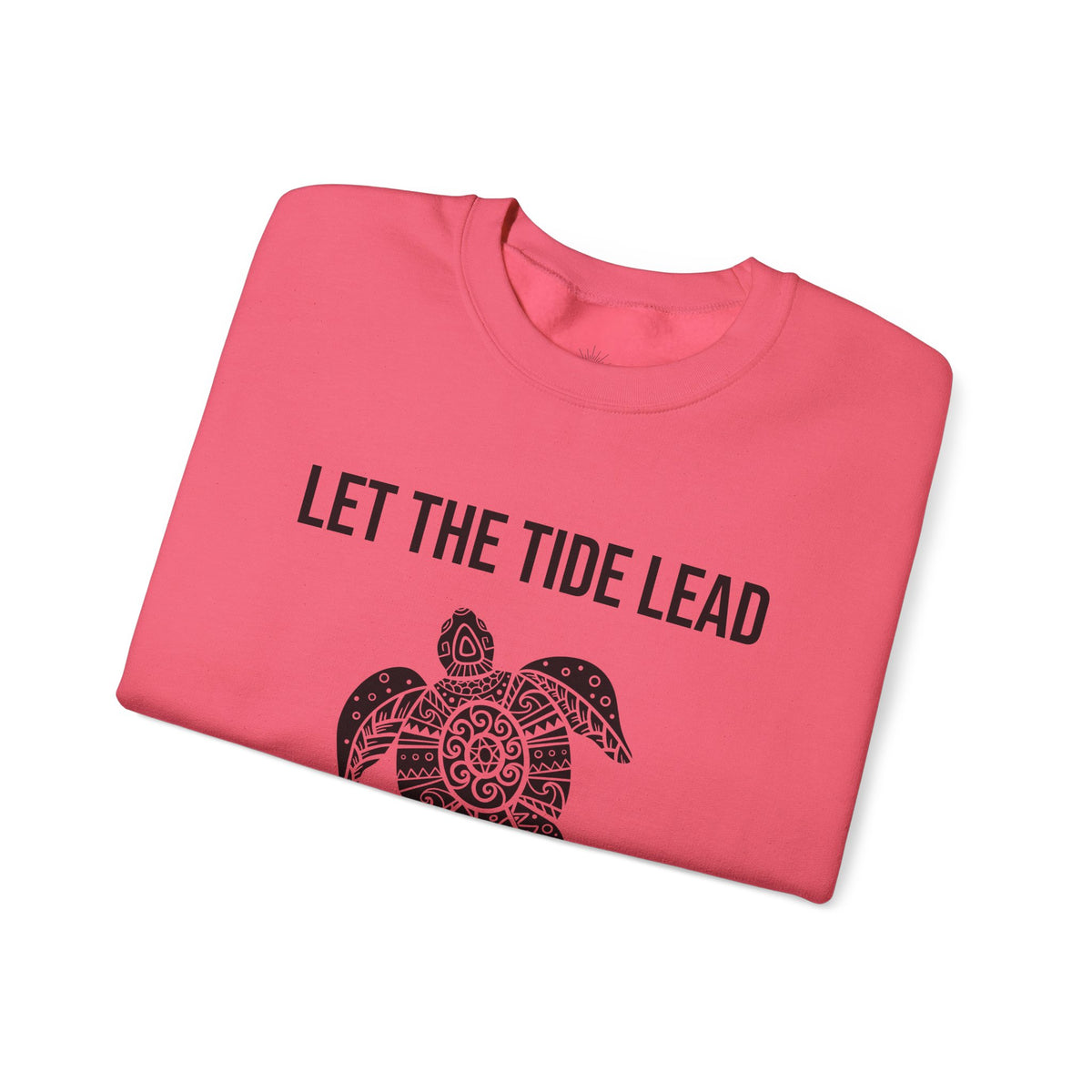 Turtle Crewneck Sweatshirt — "Let the Tide Lead" Coastal Graphic