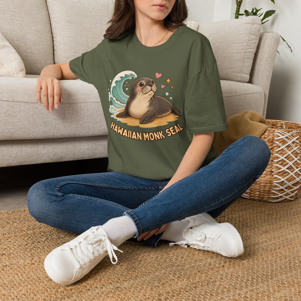Hawaiian Monk Seal Graphic Shirt – Cute Ocean Design