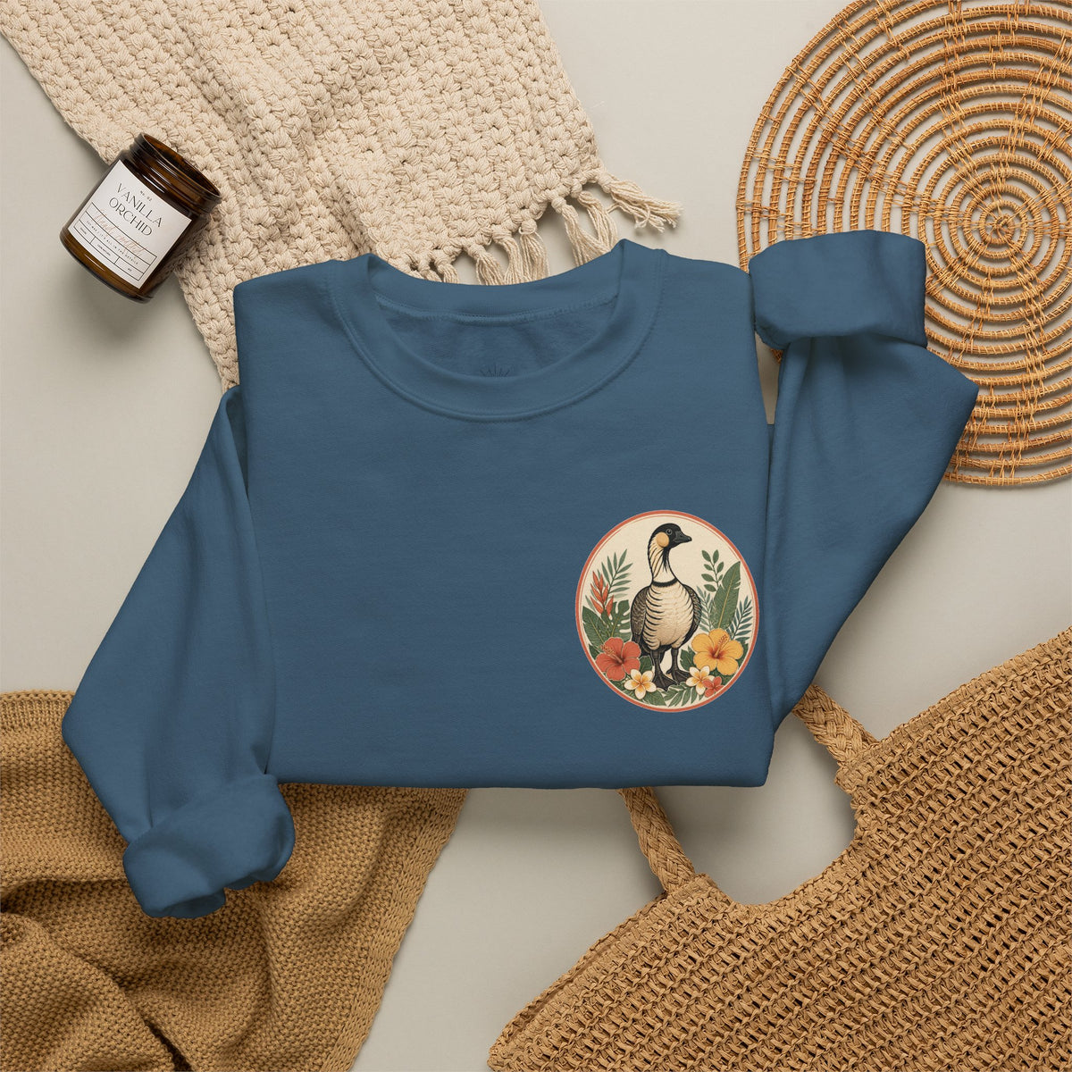 Vintage Goose Floral Crewneck – “Chaos Persists” Design