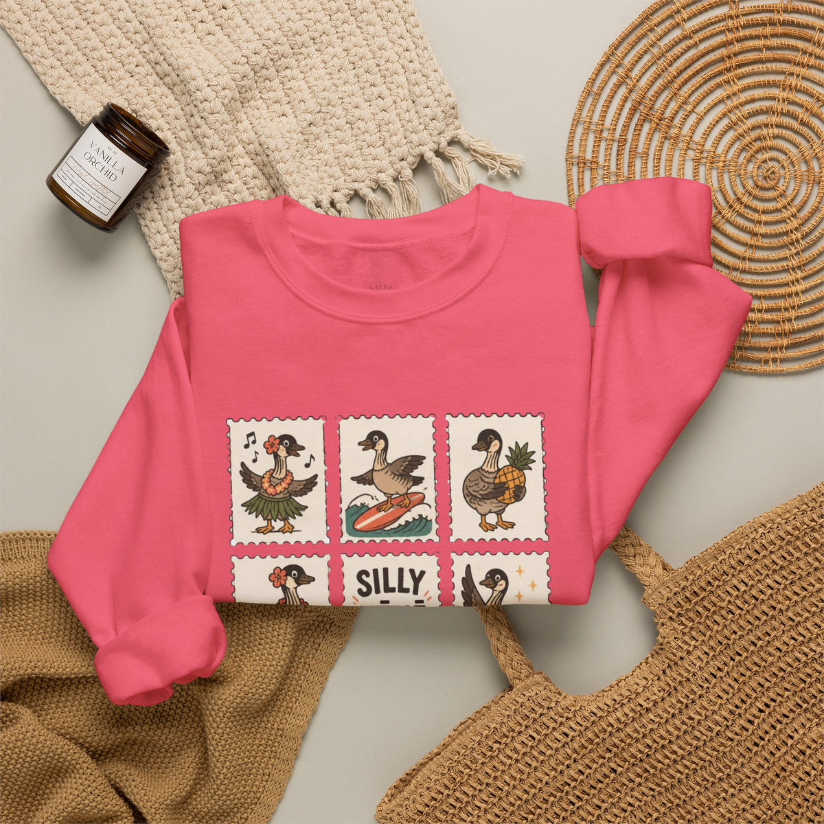 Silly Nēnē Goose Stamp Crewneck – Vintage Hawaiian