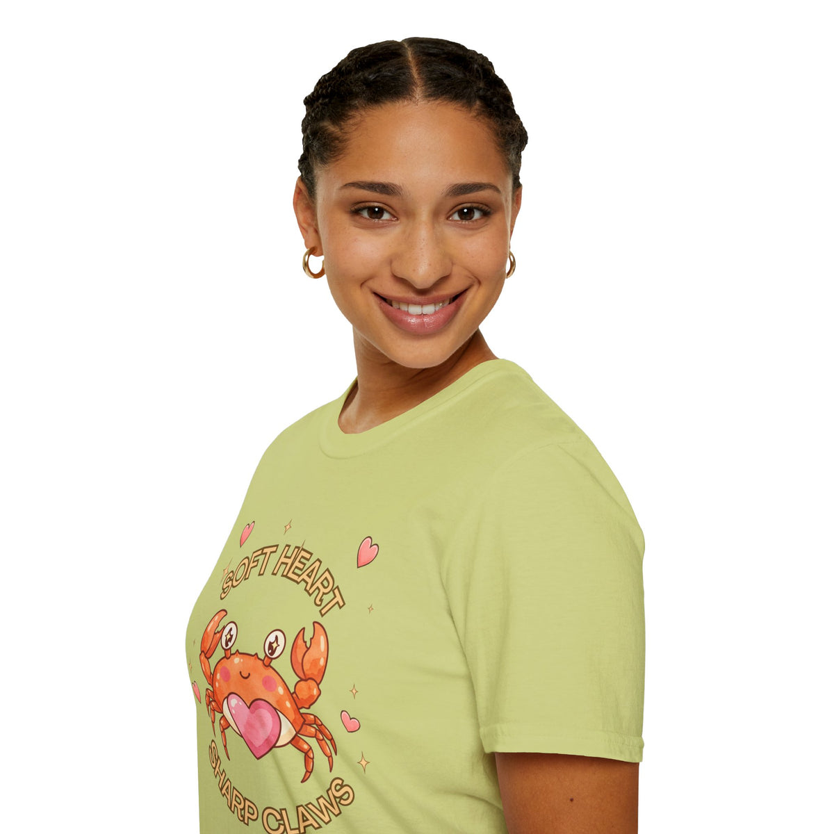 Soft Heart Sharp Claws Cute Crab T-Shirt, Ocean Graphic