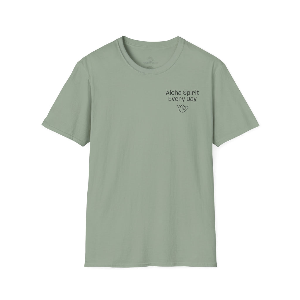 Aloha Spirit Every Day T-Shirt — Minimal Shaka Beach