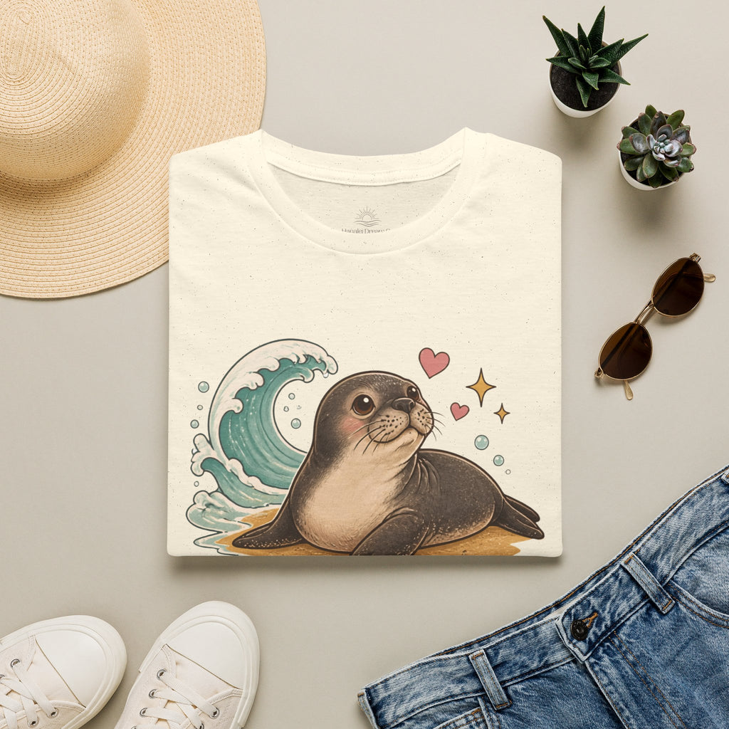 Hawaiian Monk Seal Graphic Shirt – Cute Ocean Design