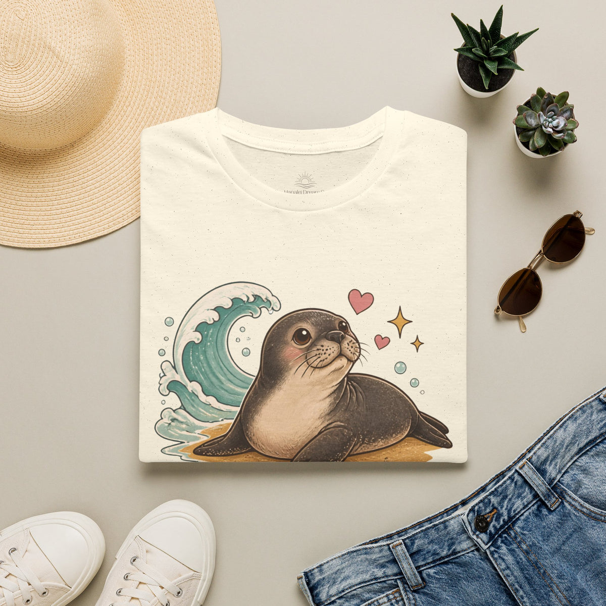 Hawaiian Monk Seal Graphic Shirt – Cute Ocean Design