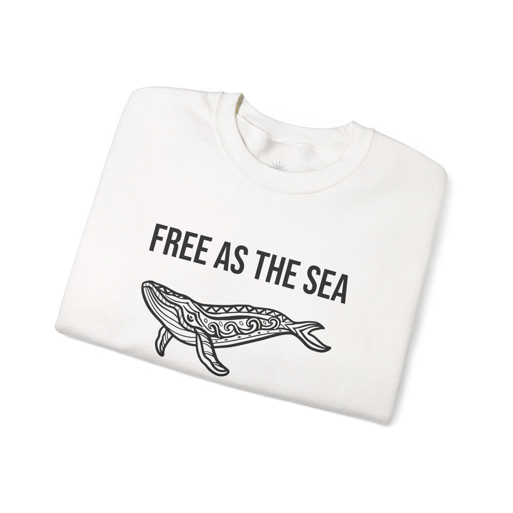 Free As The Sea Whale Sweatshirt – Tribal Ocean Design