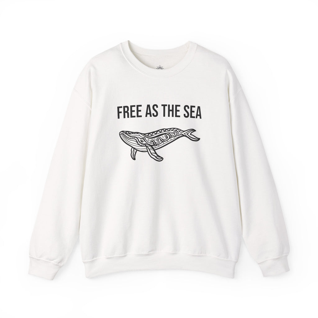 Free As The Sea Whale Sweatshirt – Tribal Ocean Design
