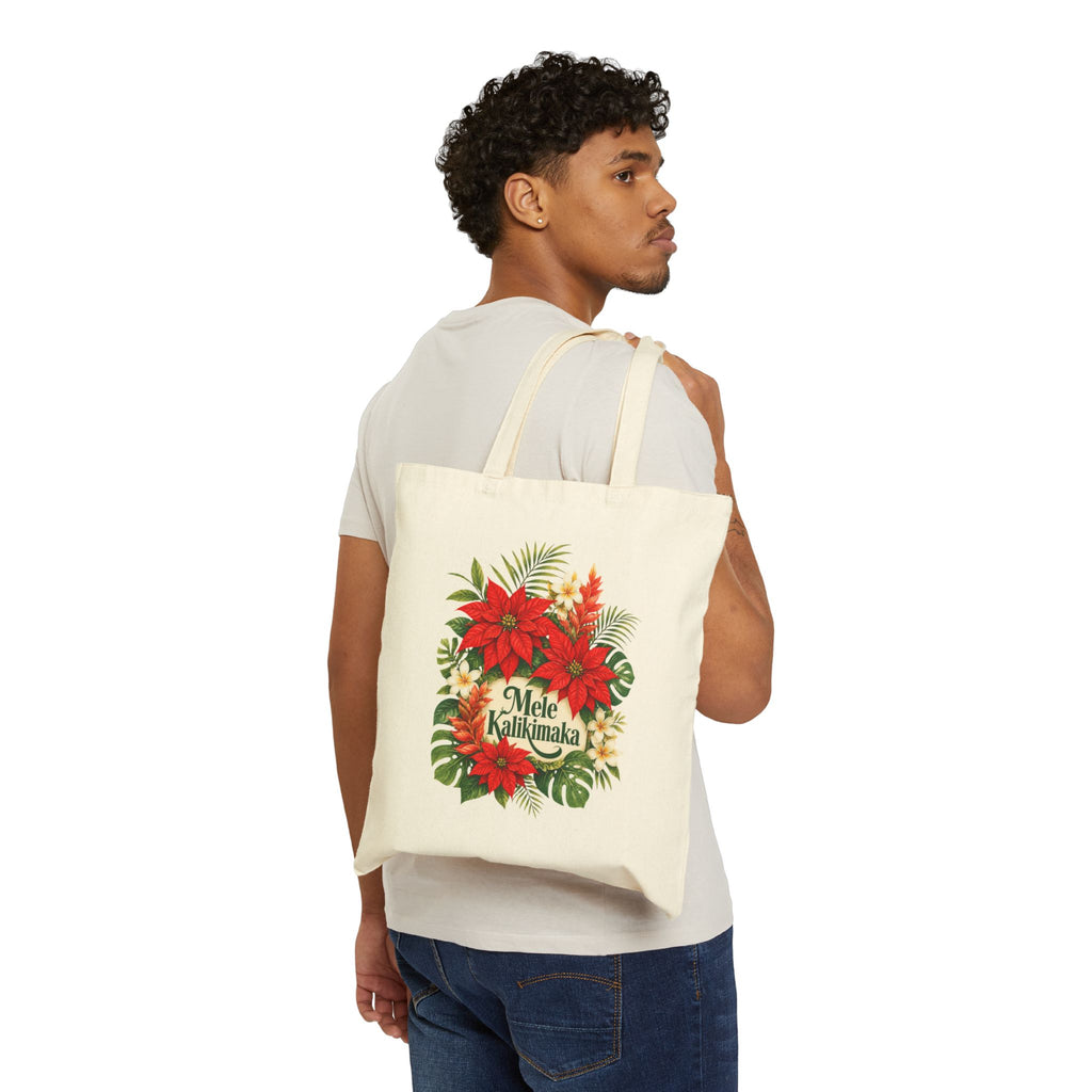 Mele Kalikimaka Floral Tote Bag