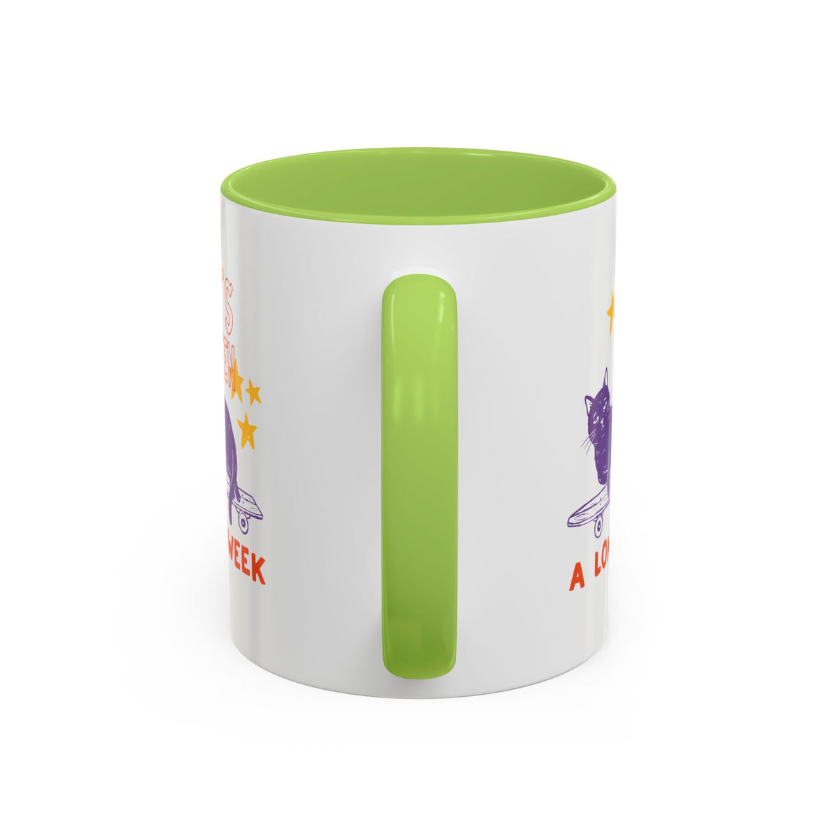 “It’s Been a Long Week” Cat on Skateboard Coffee Mug