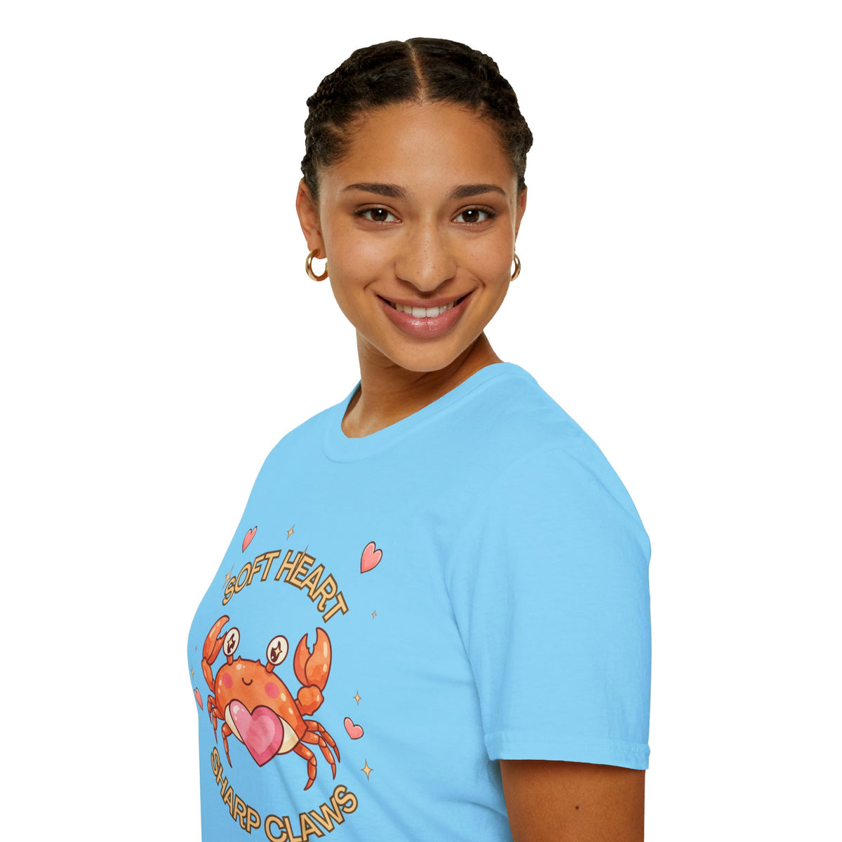 Soft Heart Sharp Claws Cute Crab T-Shirt, Ocean Graphic