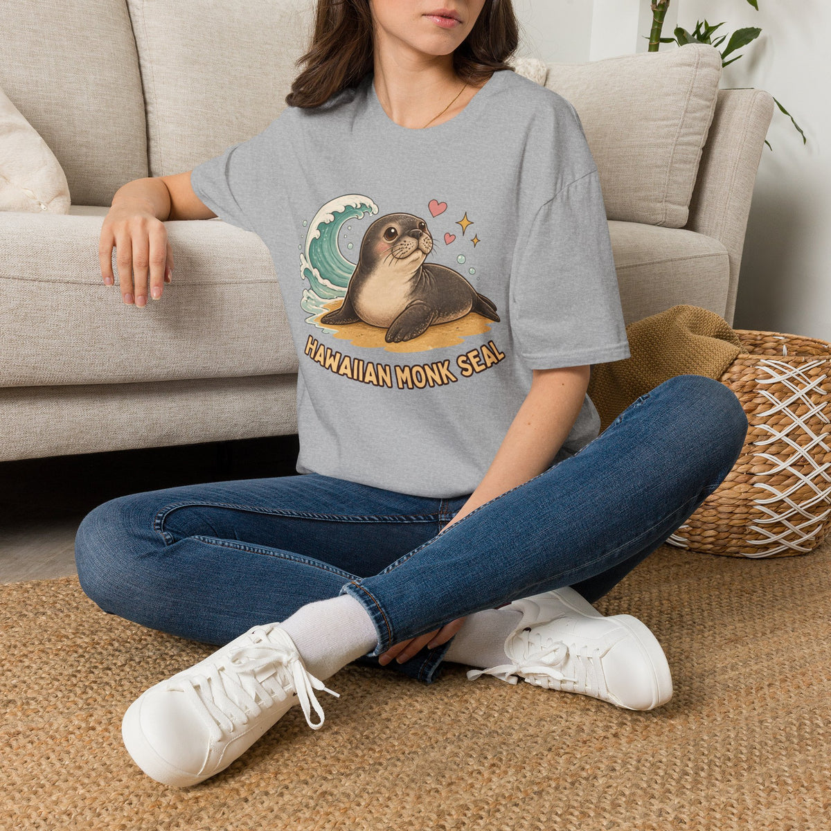 Hawaiian Monk Seal Graphic Shirt – Cute Ocean Design