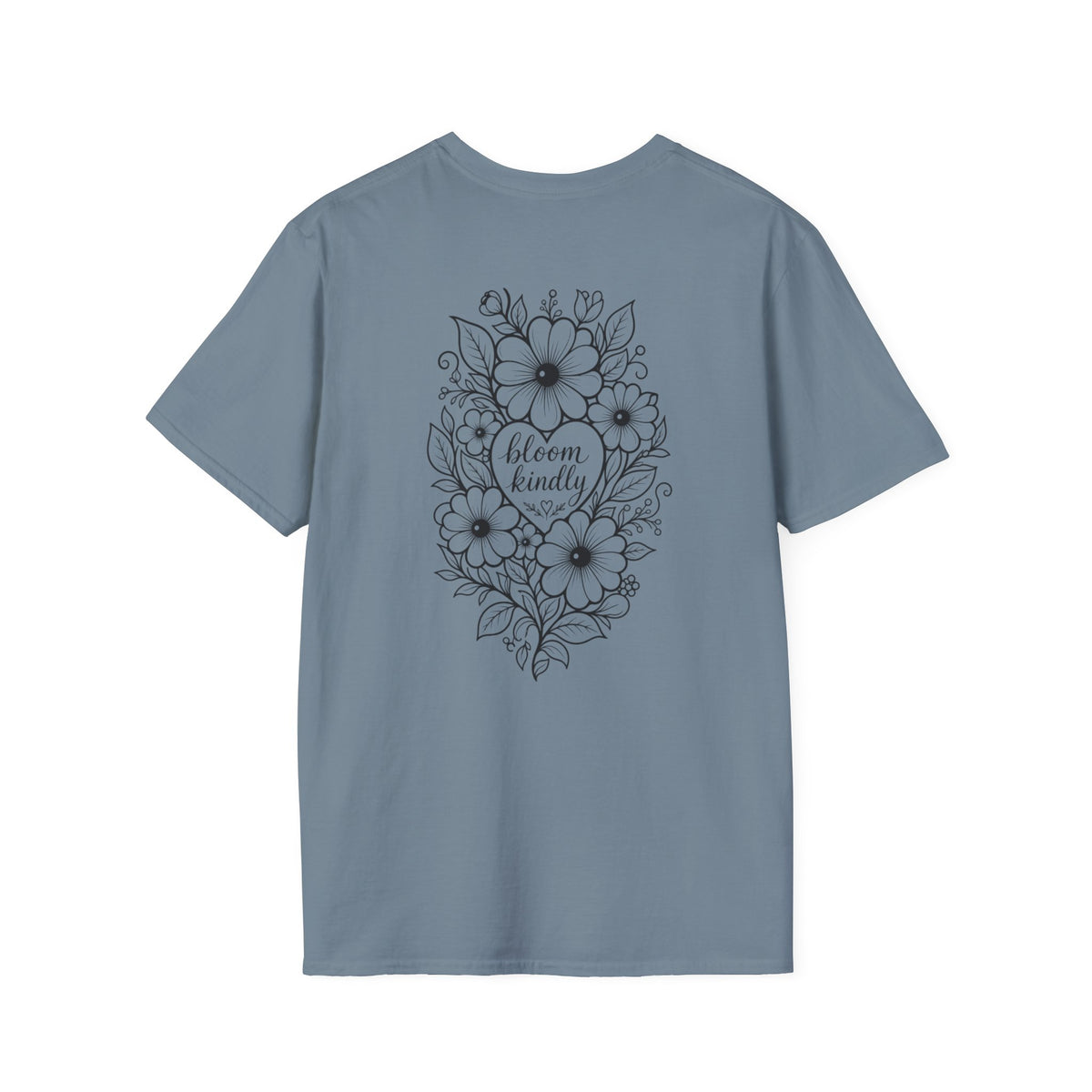 Bloom Kindly Floral Heart T-Shirt – Daisy Line Art