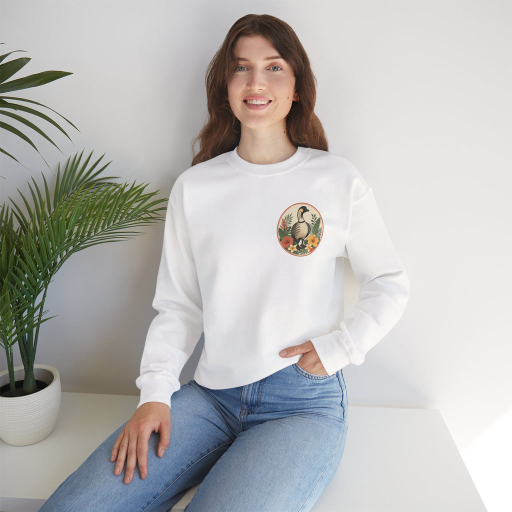 Vintage Goose Floral Crewneck – “Chaos Persists” Design