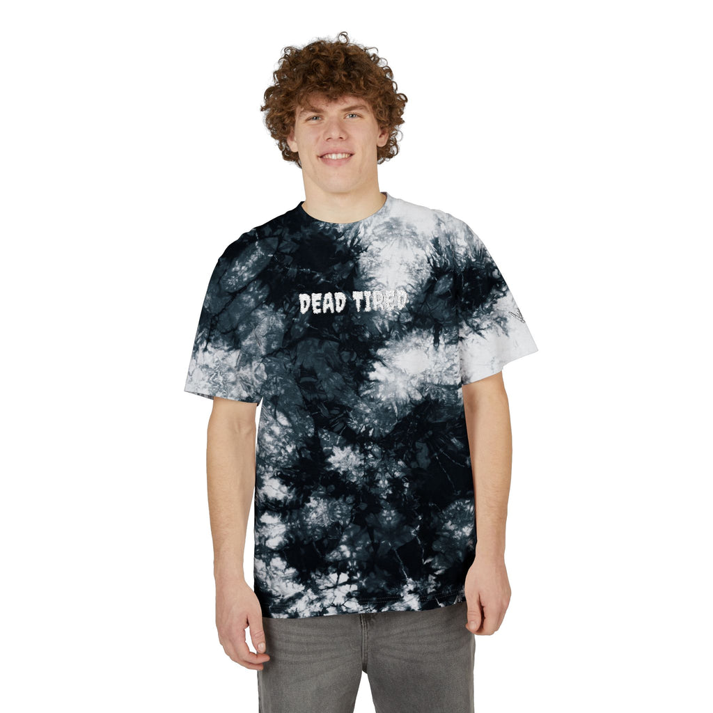 Embroidered "Dead Tired" Tie-Dye Spiral T-Shirt