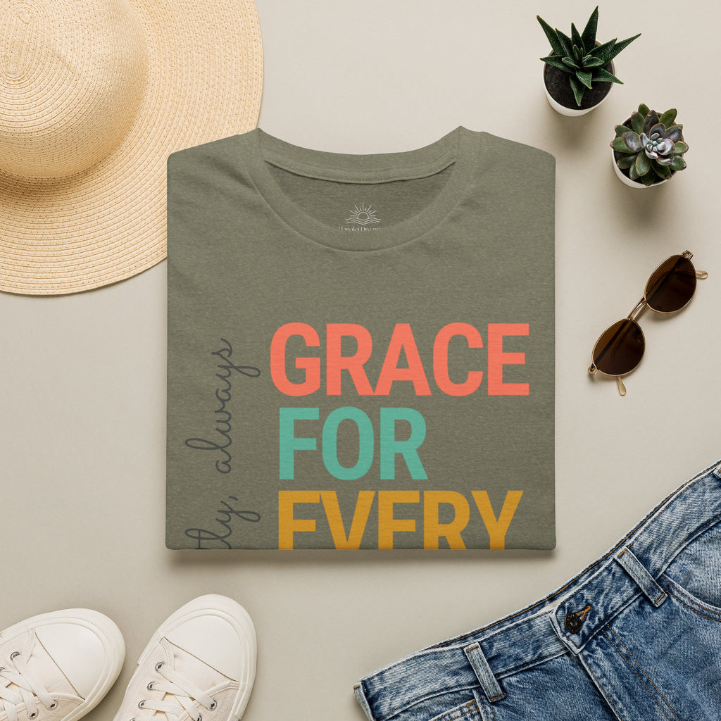 Grace For Every Story T-Shirt | Inspirational Faith Typography