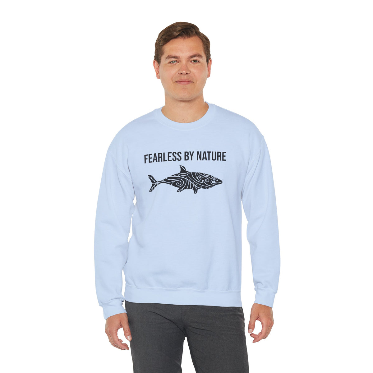 Fearless by Nature Tribal Shark Crewneck Sweatshirt