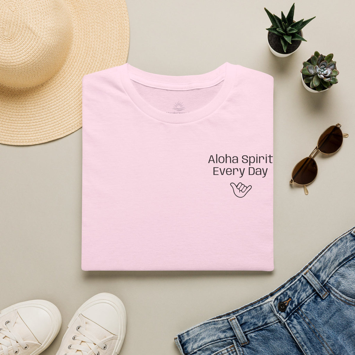 Aloha Spirit Every Day T-Shirt — Minimal Shaka Beach