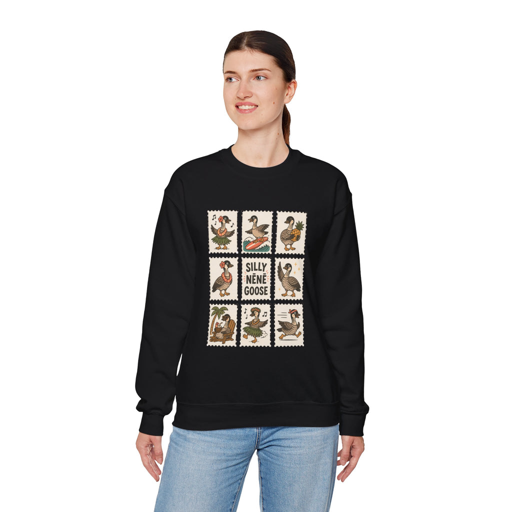 Silly Nēnē Goose Stamp Crewneck – Vintage Hawaiian