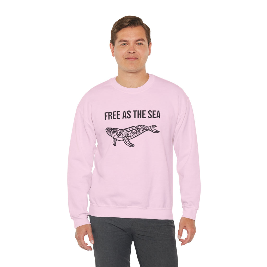 Free As The Sea Whale Sweatshirt – Tribal Ocean Design