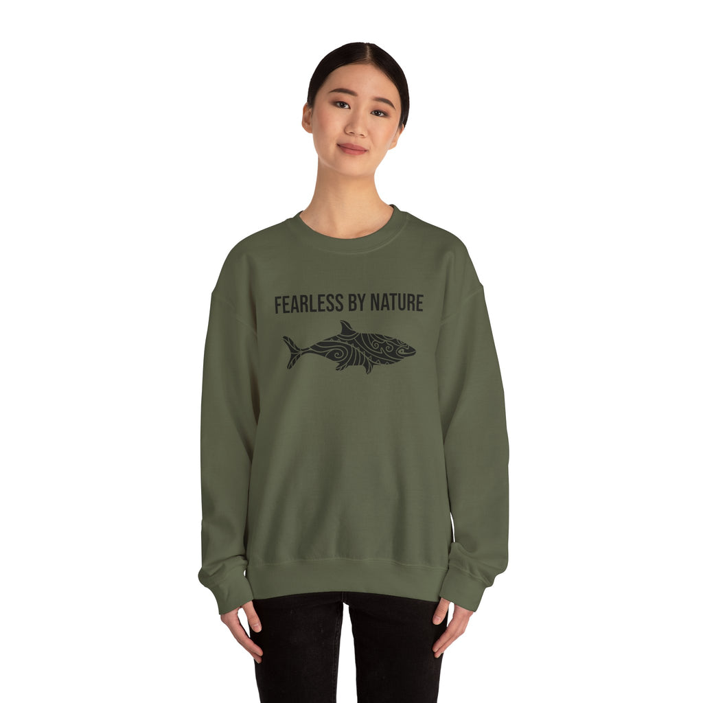 Fearless by Nature Tribal Shark Crewneck Sweatshirt