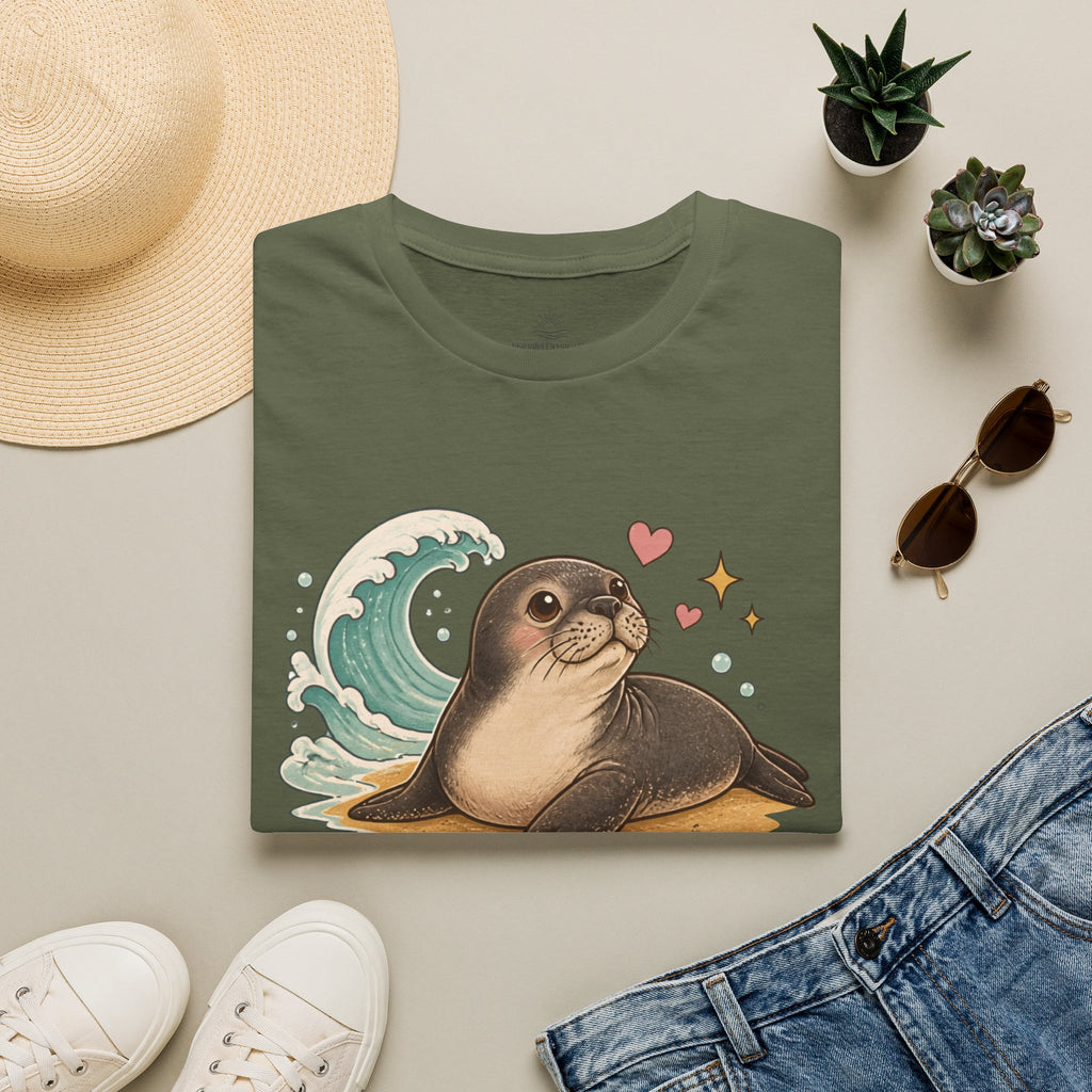 Hawaiian Monk Seal Graphic Shirt – Cute Ocean Design