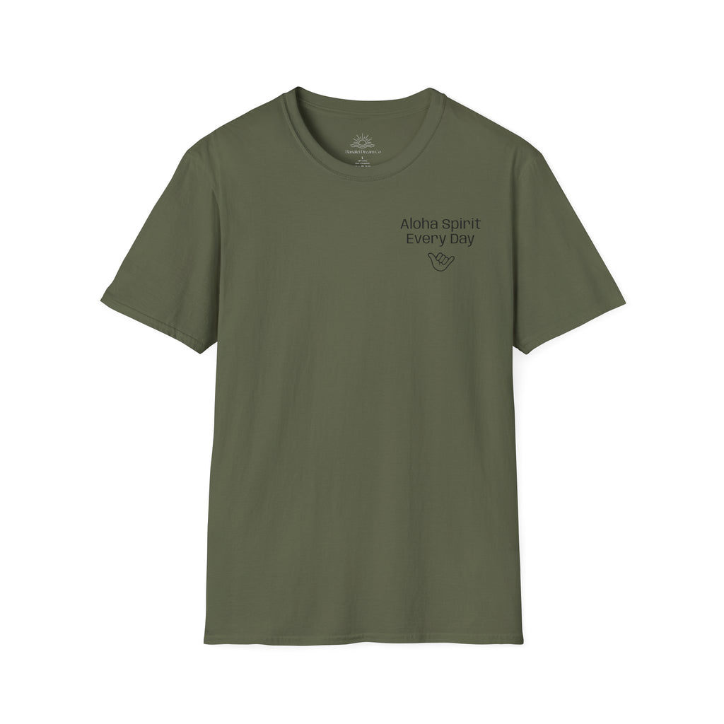 Aloha Spirit Every Day T-Shirt — Minimal Shaka Beach