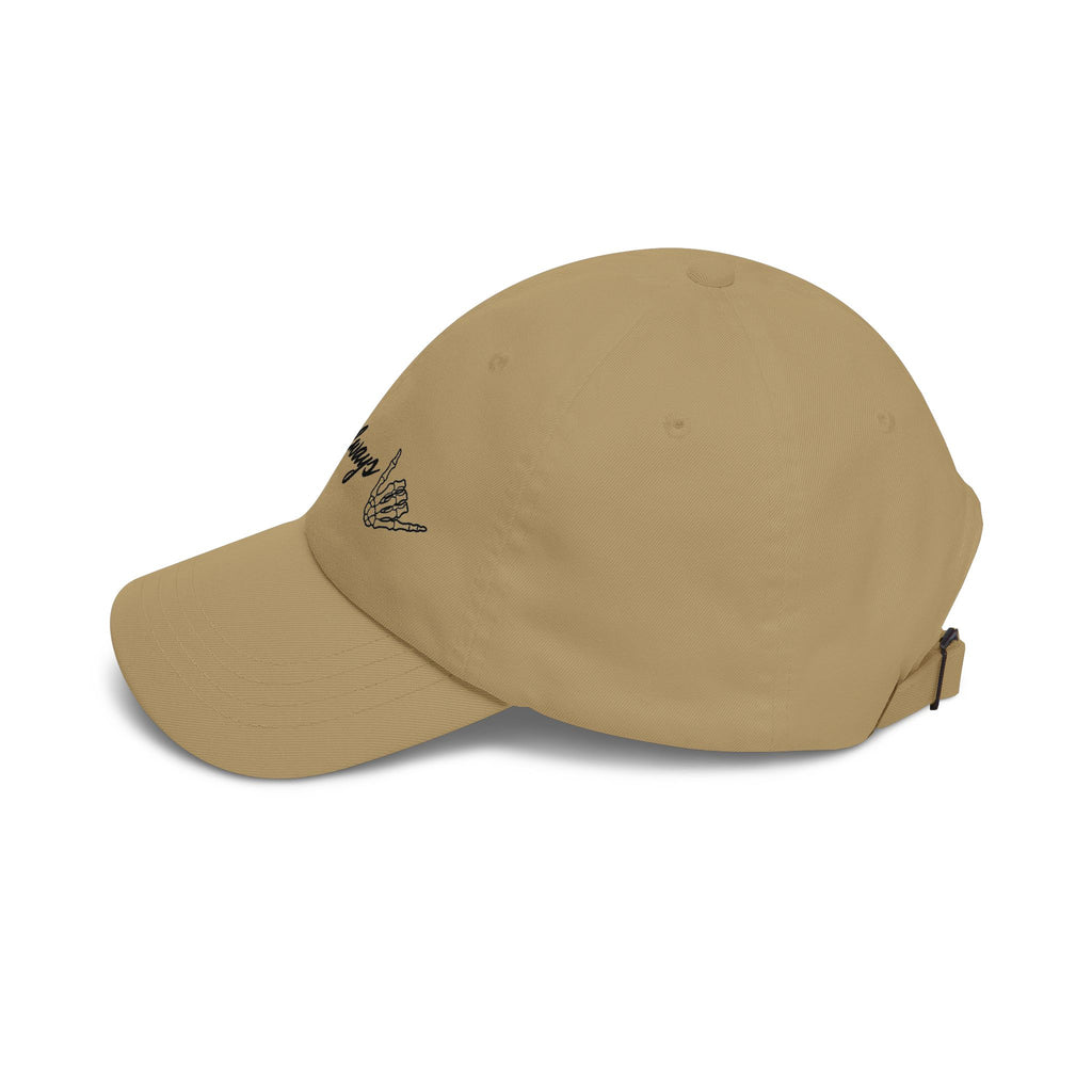 Aloha Always Dad Cap — Hawaiian Skeleton Shaka Hat
