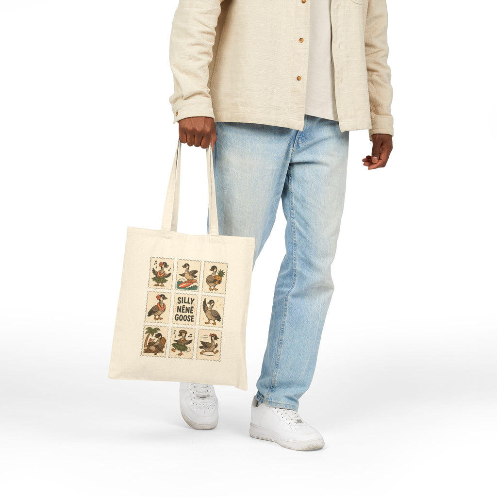 Silly Nēnē Goose Stamp Canvas Tote – Vintage Hawaiian
