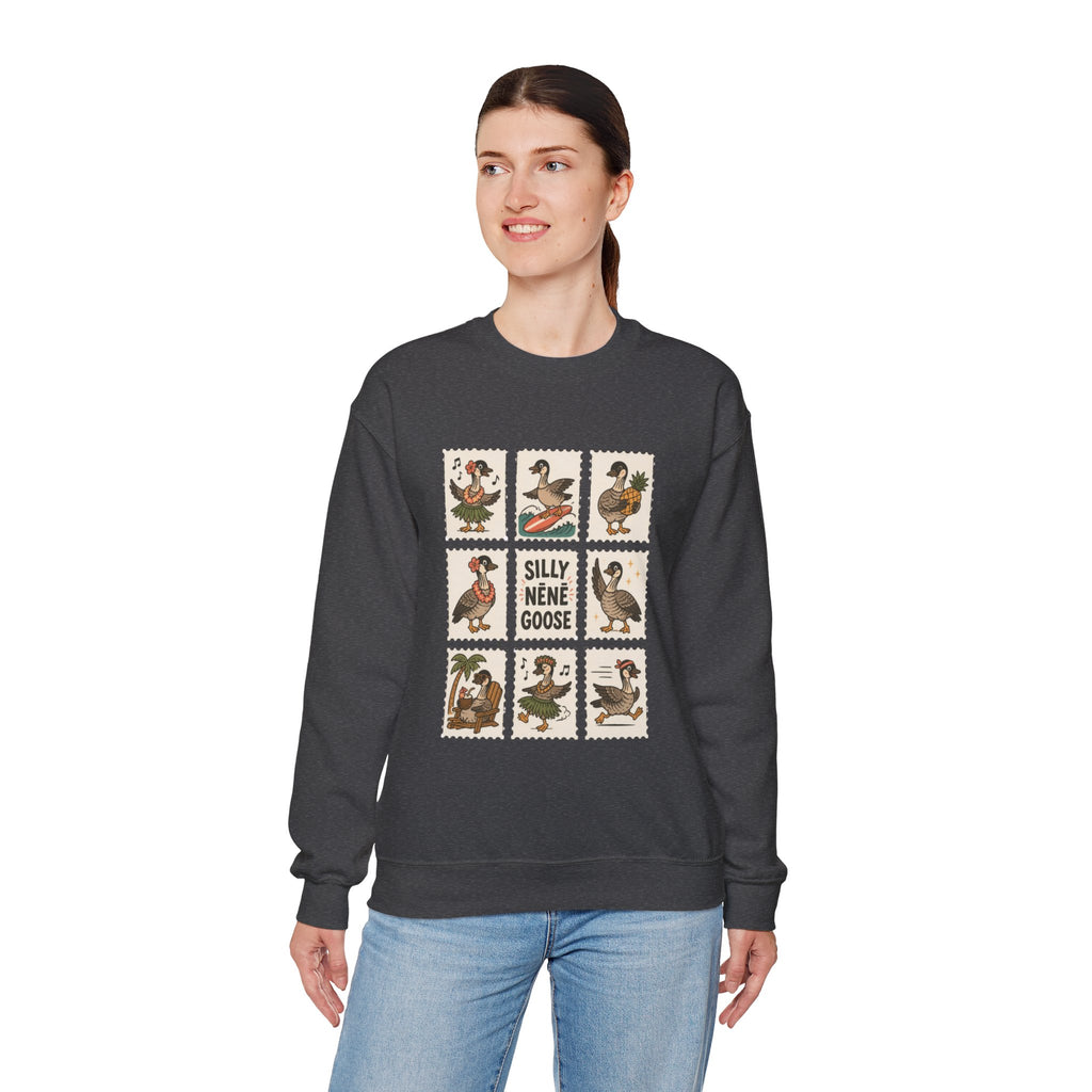 Silly Nēnē Goose Stamp Crewneck – Vintage Hawaiian