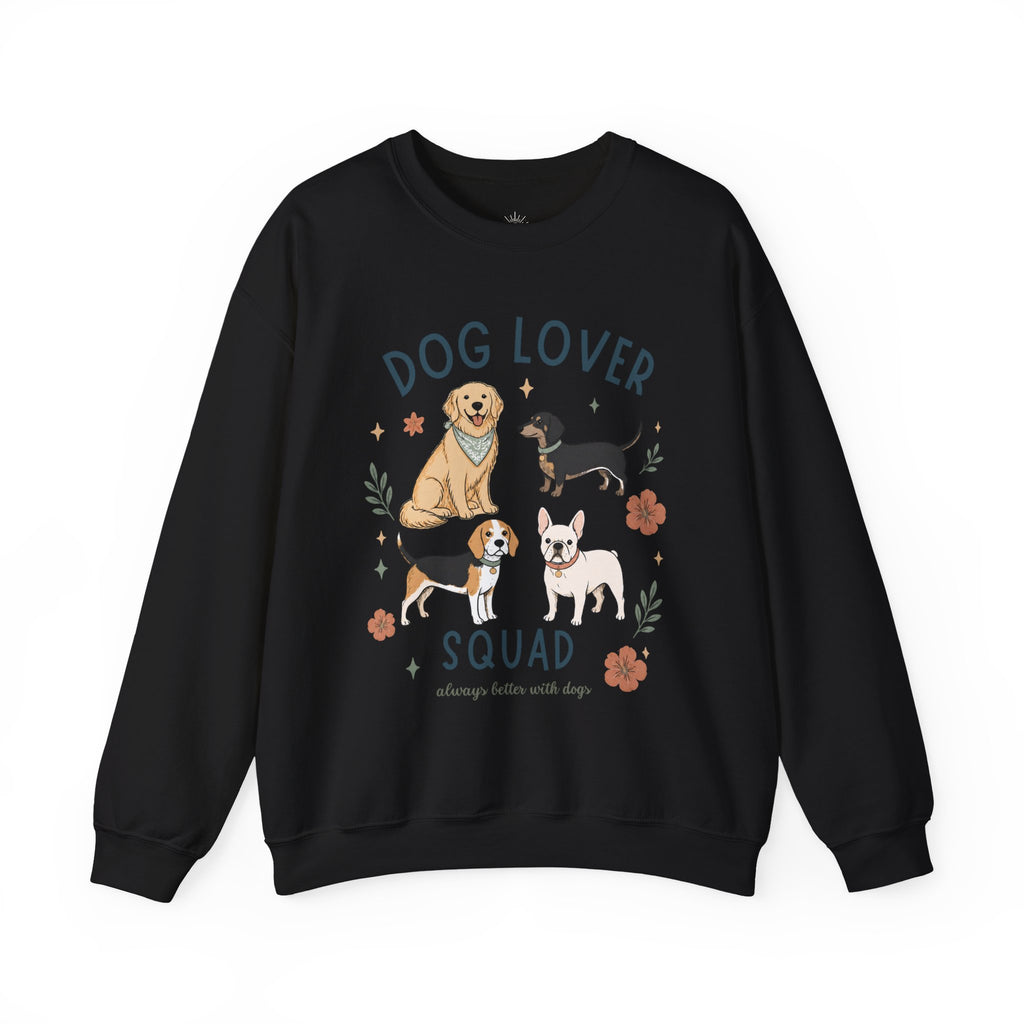 Dog Lover Squad Crewneck Sweatshirt – Cute Dogs Floral