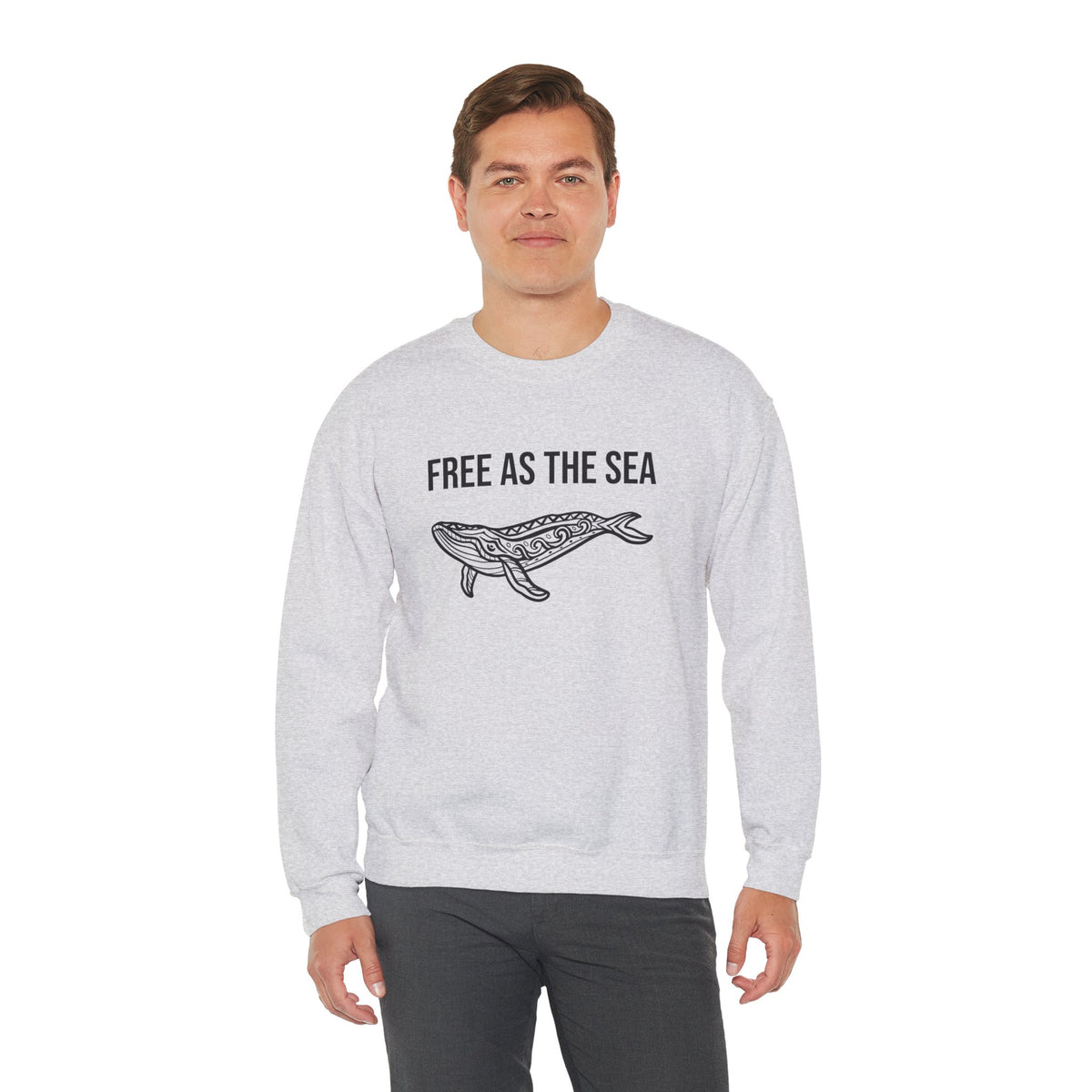 Free As The Sea Whale Sweatshirt – Tribal Ocean Design