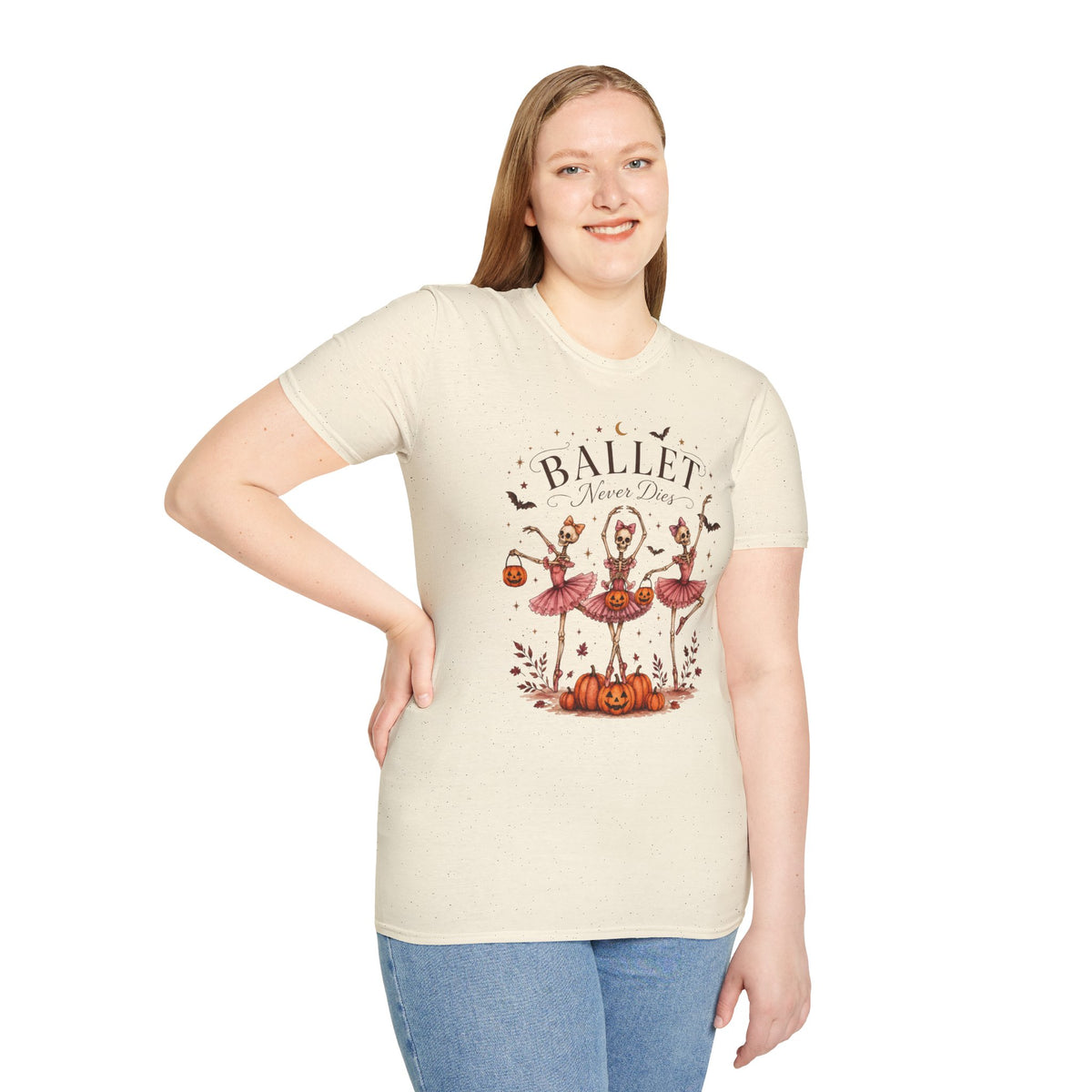 Ballet Never Dies T-Shirt | Halloween Skeleton Ballerina