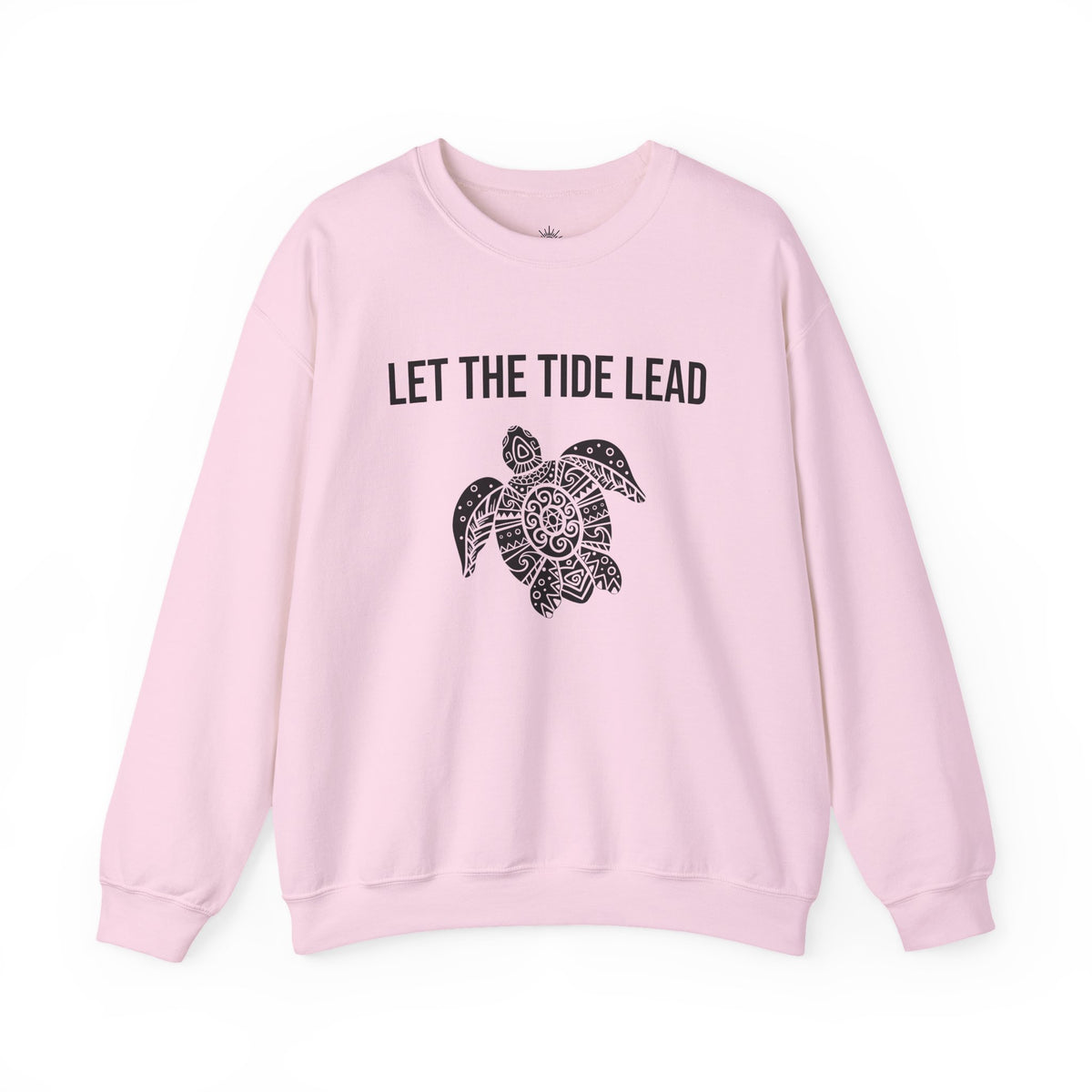 Turtle Crewneck Sweatshirt — "Let the Tide Lead" Coastal Graphic