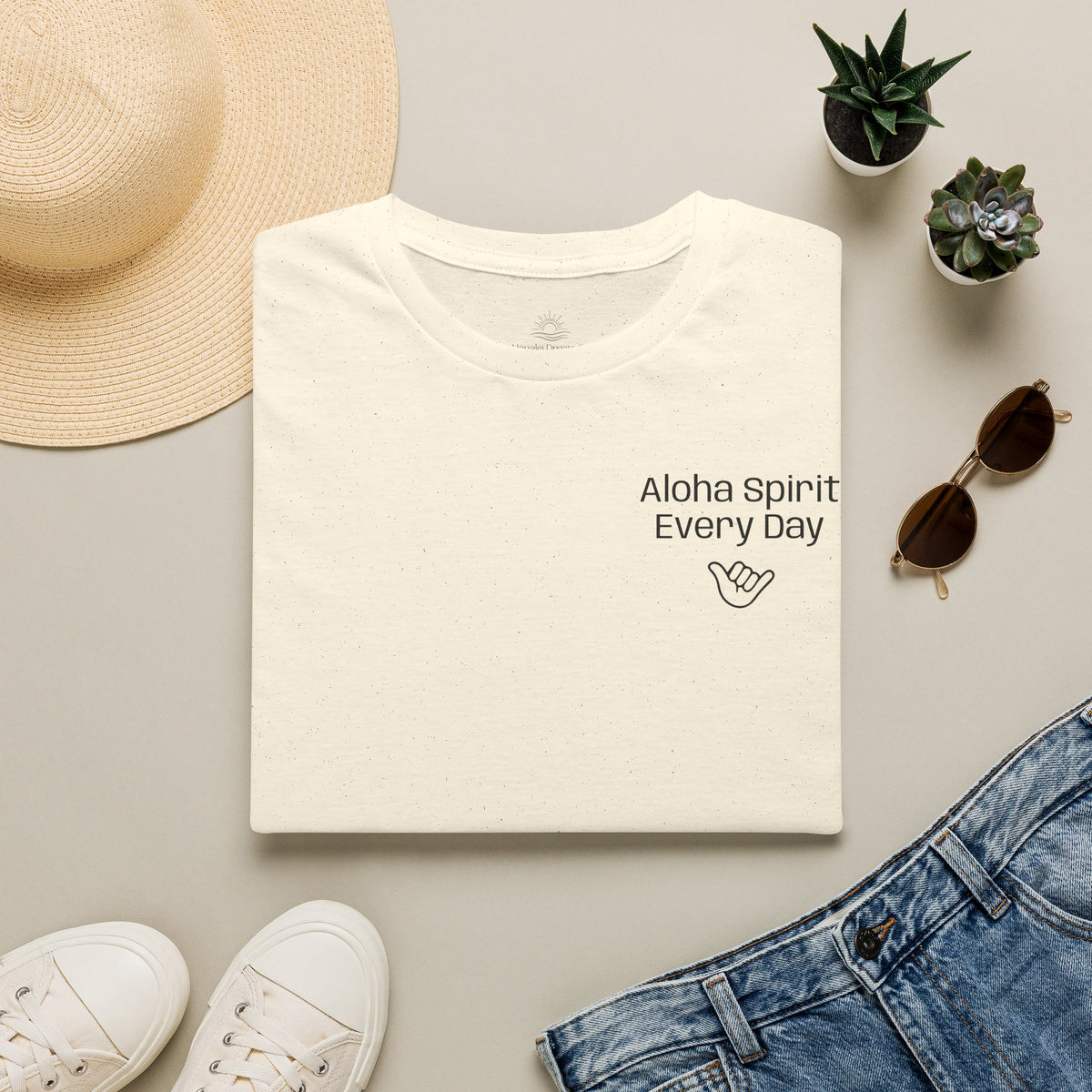 Aloha Spirit Every Day T-Shirt — Minimal Shaka Beach